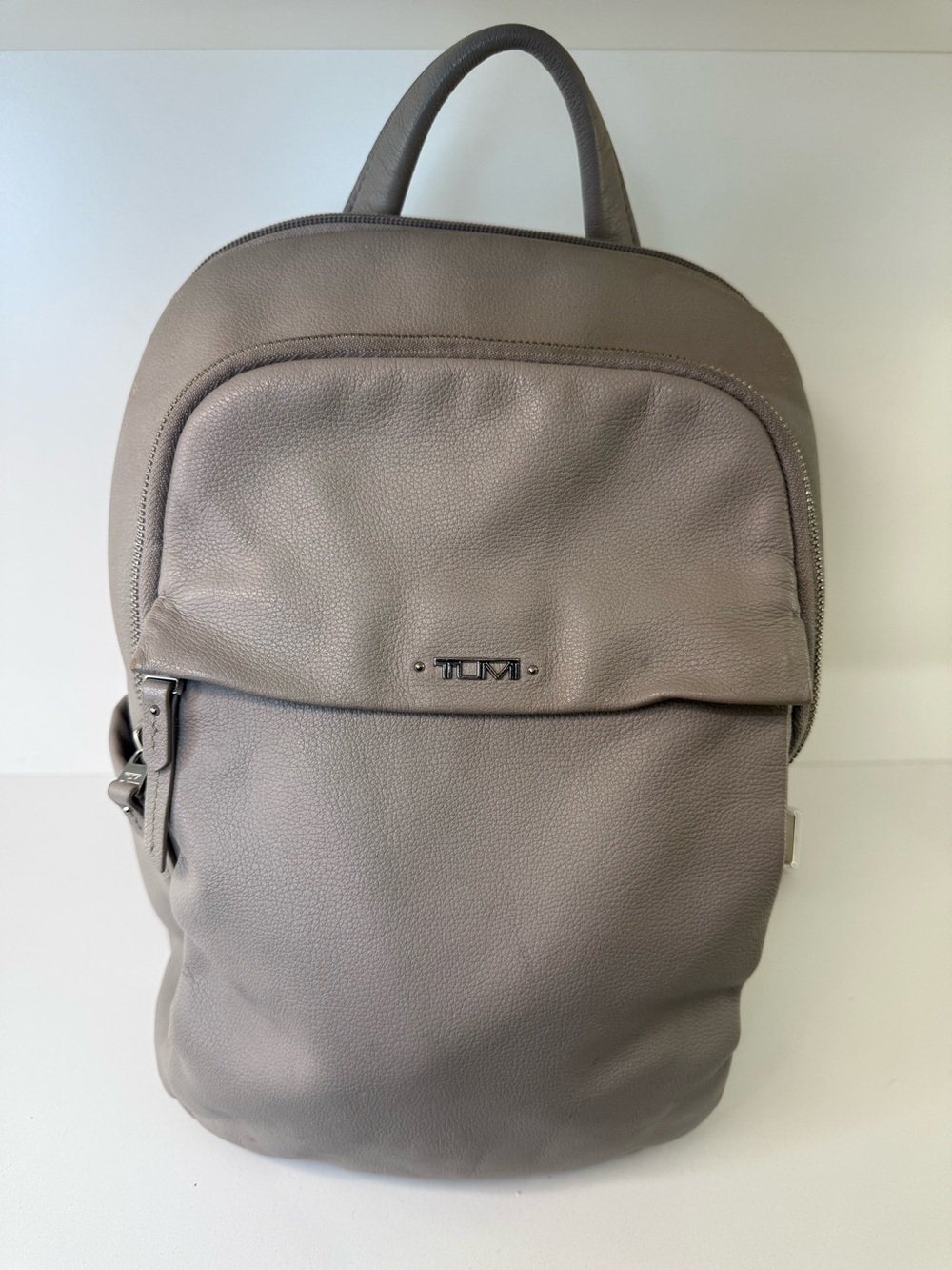 Tumi Leather Taupe Backpack